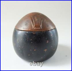 Vintage Art Deco Copper Sphere Ball Humidor Cigar Humidor Storage