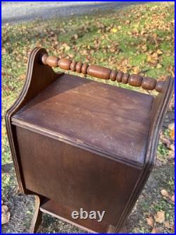 Vintage Art Deco Humidor Smoke Furniture Stand Table Unlined 1920-1930s