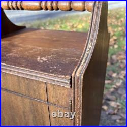 Vintage Art Deco Humidor Smoke Furniture Stand Table Unlined 1920-1930s