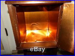 Vintage Art Deco Smoking Pipe Tobacco Humidor Magazine Rack Stand Cabinet Table
