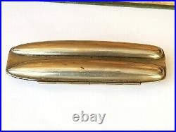 Vintage-Art Deco-Superb Chrome Plated Double Torpedo Cigar Case Humidor-c1930