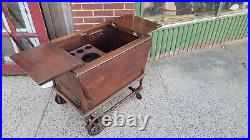 Vintage Bar Cart With One Drawer Cigar Humidor