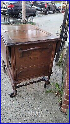 Vintage Bar Cart With One Drawer Cigar Humidor