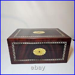 Vintage Beautiful cherry wood high gloss finish full cedar lining Cigar Humidor