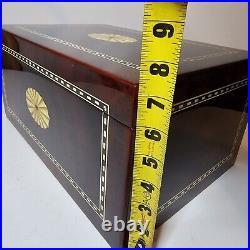 Vintage Beautiful cherry wood high gloss finish full cedar lining Cigar Humidor