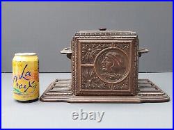 Vintage Black Forest Style Hand Carved Wooden Humidor With Pipe Racks Holders