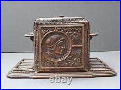 Vintage Black Forest Style Hand Carved Wooden Humidor With Pipe Racks Holders