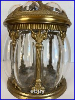 Vintage Blown Apothecary Glass and Brass Humidor. Excellent Condition Vintage Blown Apothecary Glass and Brass Humidor. Excellent Condition