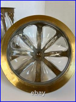 Vintage Blown Apothecary Glass and Brass Humidor. Excellent Condition