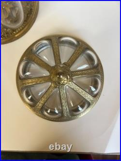 Vintage Blown Apothecary Glass and Brass Humidor. Excellent Condition