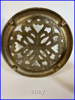 Vintage Blown Apothecary Glass and Brass Humidor. Excellent Condition