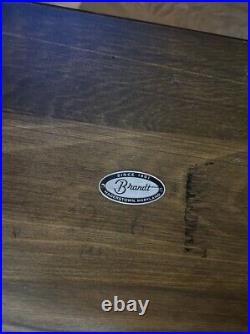 Vintage Brandt Diplomat Walnut Veneer CIGAR TABLE HUMIDOR 3 piece 14x10x23.5 MCM