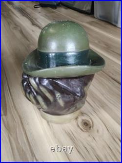 Vintage Bulldog Cigar Jar Xonex Tobacco, Humidor Pottery Hand Painted
