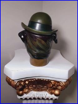 Vintage Bulldog Cigar Jar Xonex Tobacco, Humidor Pottery Hand Painted