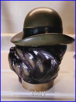 Vintage Bulldog Cigar Jar Xonex Tobacco, Humidor Pottery Hand Painted