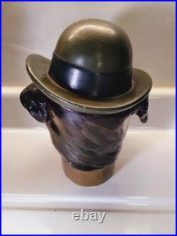 Vintage Bulldog Cigar Jar Xonex Tobacco, Humidor Pottery Hand Painted