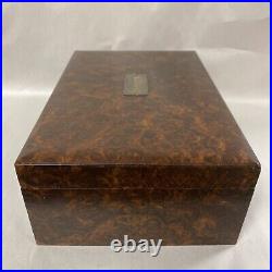 Vintage Burl Wood Cigar Humidor Box