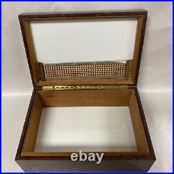 Vintage Burl Wood Cigar Humidor Box