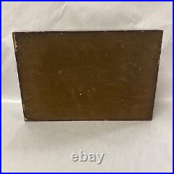 Vintage Burl Wood Cigar Humidor Box