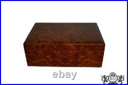 Vintage Burlwood Edwardian Style Humidor Box