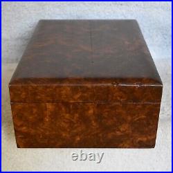 Vintage Burlwood Edwardian Style Humidor Box