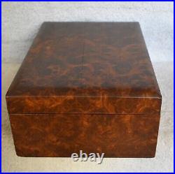 Vintage Burlwood Edwardian Style Humidor Box