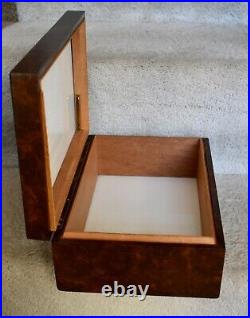 Vintage Burlwood Edwardian Style Humidor Box