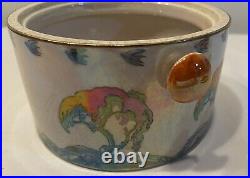 Vintage Carlton Ware Chinoiserie Jar withSealing Lid Trees & Birds Design Tobacco