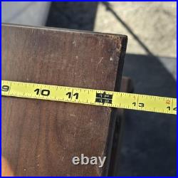 Vintage Carved Wood Smoking Cabinet Copper Lined Humidor Stand Brown Decor