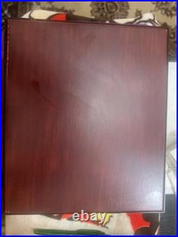 Vintage Cherry Wood Storage CIGAR HUMIDOR BOX 10 1/4 x 8 1/2 x 4 1/4
