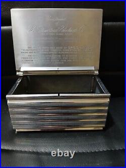 Vintage Chrome Plated Aluminum Cigar Humidor The Standard Products Co. Cleveland