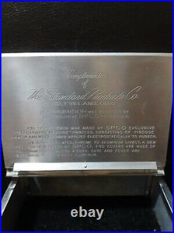 Vintage Chrome Plated Aluminum Cigar Humidor The Standard Products Co. Cleveland