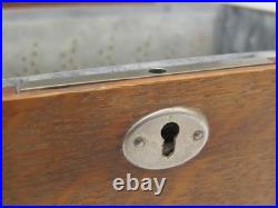 Vintage Cigar Humidor Old Wooden Cigar Box Tin Lined 1920's Cool 10x7x4
