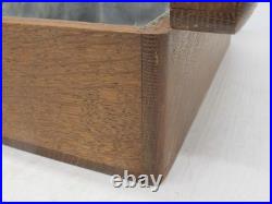 Vintage Cigar Humidor Old Wooden Cigar Box Tin Lined 1920's Cool 10x7x4