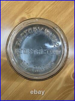 Vintage Cigar Jar Marion Ohio 1940s-1950s Factory 162