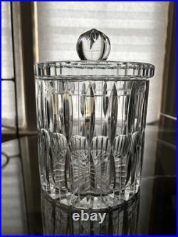 Vintage Clear Crystal Humidor/Storage Jar Elegant Lines Heavy VGC Vintage Clear Crystal Humidor/Storage Jar Elegant Lines Heavy VGC