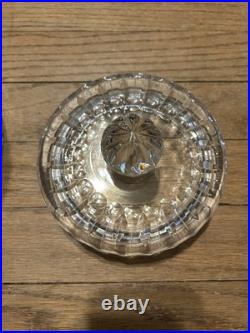 Vintage Clear Crystal Humidor/Storage Jar Elegant Lines Heavy VGC Vintage Clear Crystal Humidor/Storage Jar Elegant Lines Heavy VGC