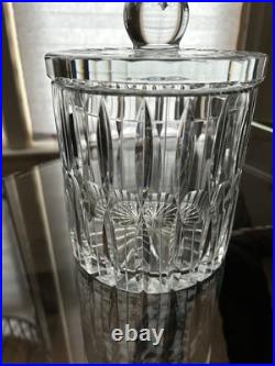 Vintage Clear Crystal Humidor/Storage Jar Elegant Lines Heavy VGC Vintage Clear Crystal Humidor/Storage Jar Elegant Lines Heavy VGC