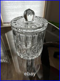 Vintage Clear Crystal Humidor/Storage Jar Elegant Lines Heavy VGC Vintage Clear Crystal Humidor/Storage Jar Elegant Lines Heavy VGC