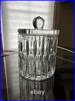 Vintage Clear Crystal Humidor/Storage Jar Elegant Lines Heavy VGC Vintage Clear Crystal Humidor/Storage Jar Elegant Lines Heavy VGC