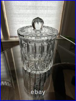 Vintage Clear Crystal Humidor/Storage Jar Elegant Lines Heavy VGC Vintage Clear Crystal Humidor/Storage Jar Elegant Lines Heavy VGC