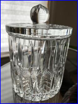 Vintage Clear Crystal Humidor/Storage Jar Elegant Lines Heavy VGC Vintage Clear Crystal Humidor/Storage Jar Elegant Lines Heavy VGC