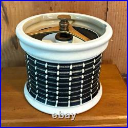 Vintage Comoy Of England Black & White Ceramic Tobacco Humidor