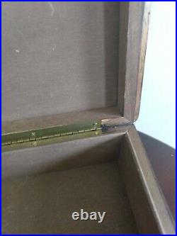 Vintage Comoys Of London Wood Humidor Box Made In Italy