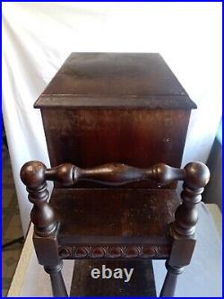 Vintage Copper Lined Humidor Side Table With Accessories pre owned