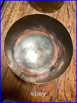 Vintage Copper Map Canister, Or Cigar Humidor, Or Pasta Container Nice Patina