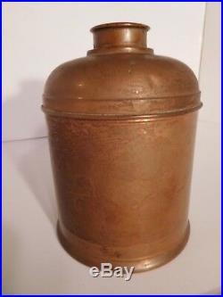 Vintage Copper Plated Humidor with Sponge Holder tight fitting lid