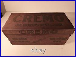 Vintage Cremo Cigars Tobacco Tin Metal Store Display Humidor Sign Display Cigar