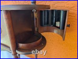 Vintage Cushman Bennington VT Smoking Humidor Poker Stand Cigar Table