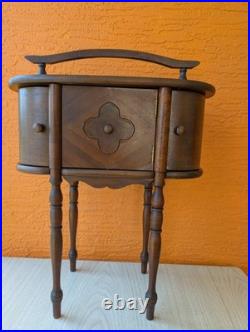 Vintage Cushman Bennington VT Smoking Humidor Poker Stand Cigar Table